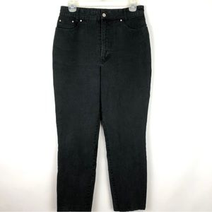 Cambio Jeans High Waisted Rise Black Straight Leg Ankle Jean